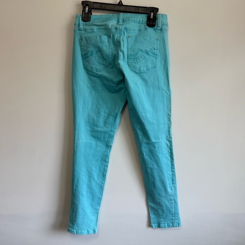 🧨 5/$25 Signature Studio Women’s Teal Blue Skinny Stretch Jeans - Picture 2 of 6